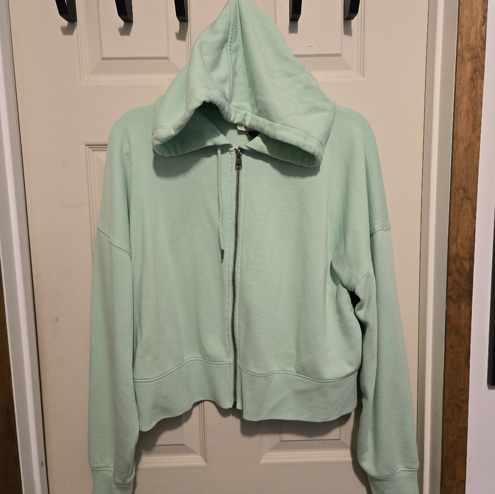 Mint Green & Pink Zip-Up Hoodies XL